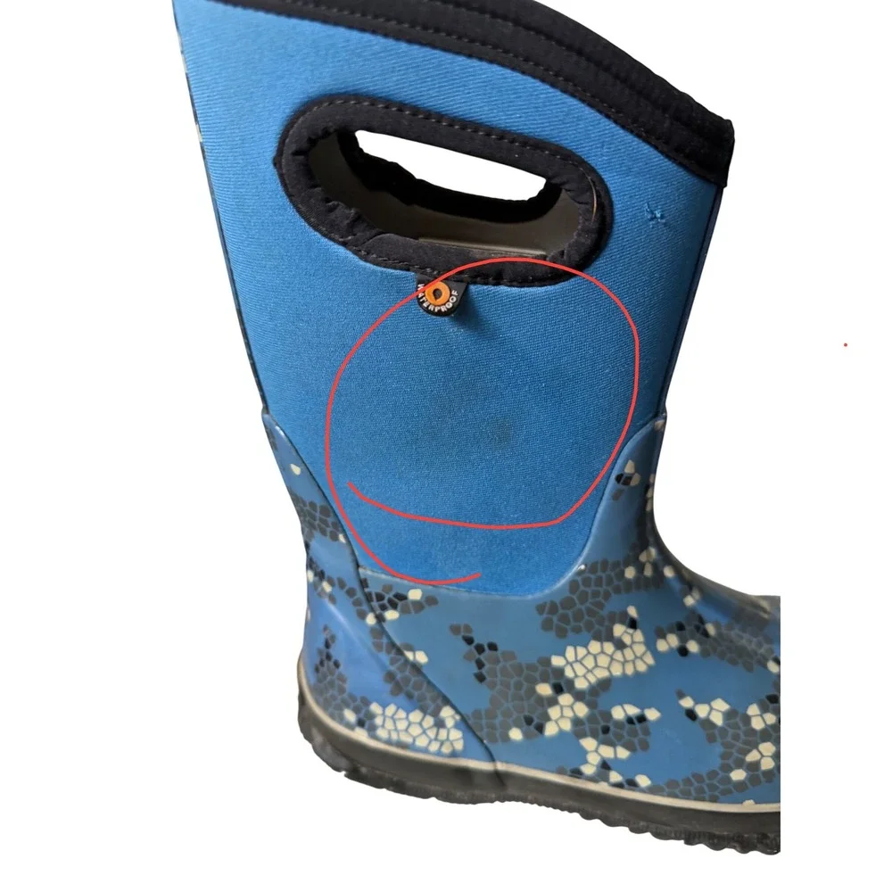 Bogs K Classic Axel Youth‎ 5 Blue Waterproof Insulated Winter Rain Boots